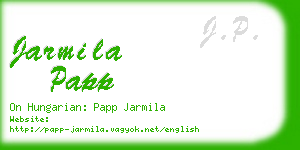 jarmila papp business card